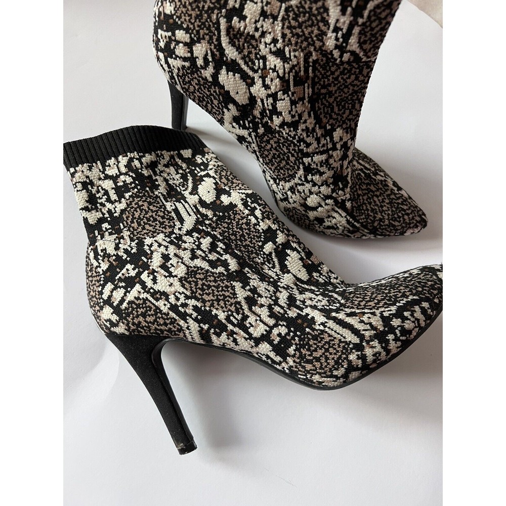Mia Ankle Boots, Women Size 7.5M  McKinney Beige Multi  Sock  Boot #I1 - Picture 1 of 7